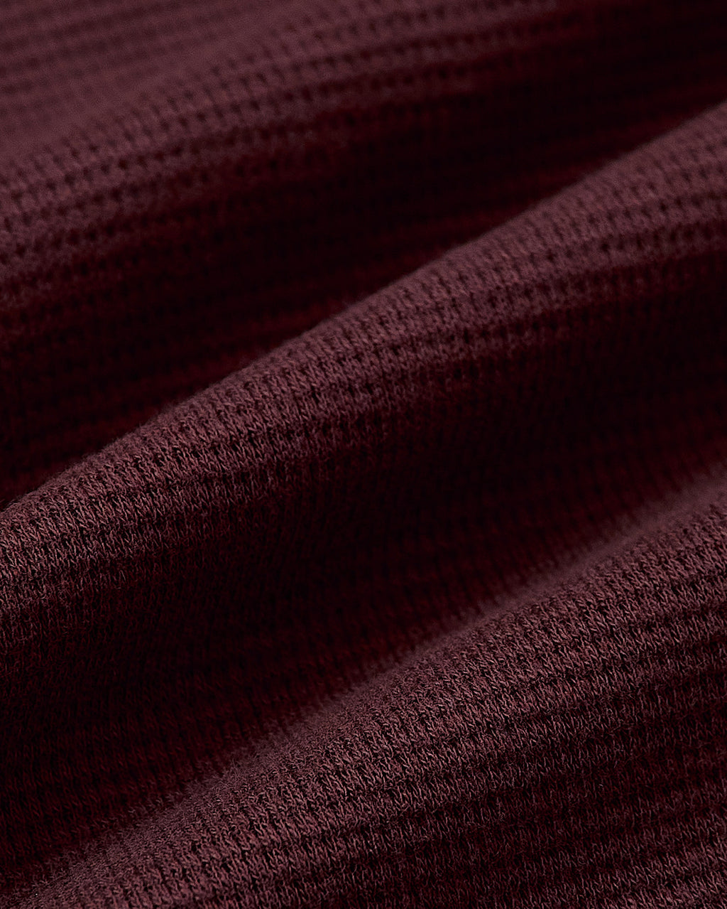 Mahogany Long Sleeve Waffle Henley